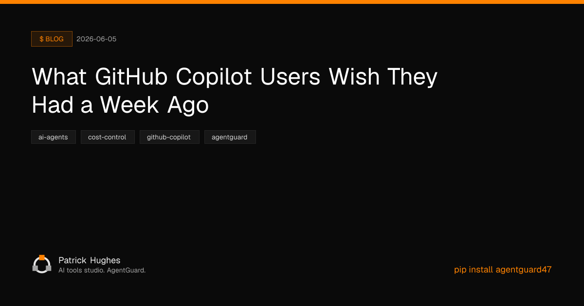 GitHub Copilot Usage Pricing Fix | Patrick Hughes