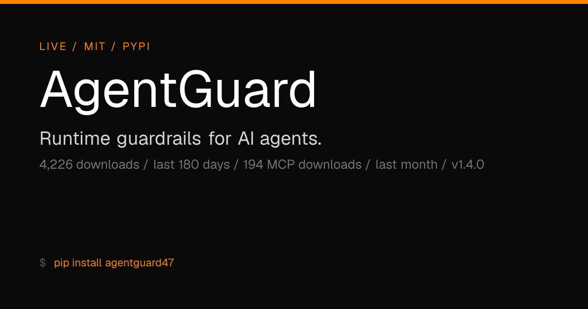 AgentGuard: AI Agent Cost Control & Runtime Guardrails | Patrick Hughes